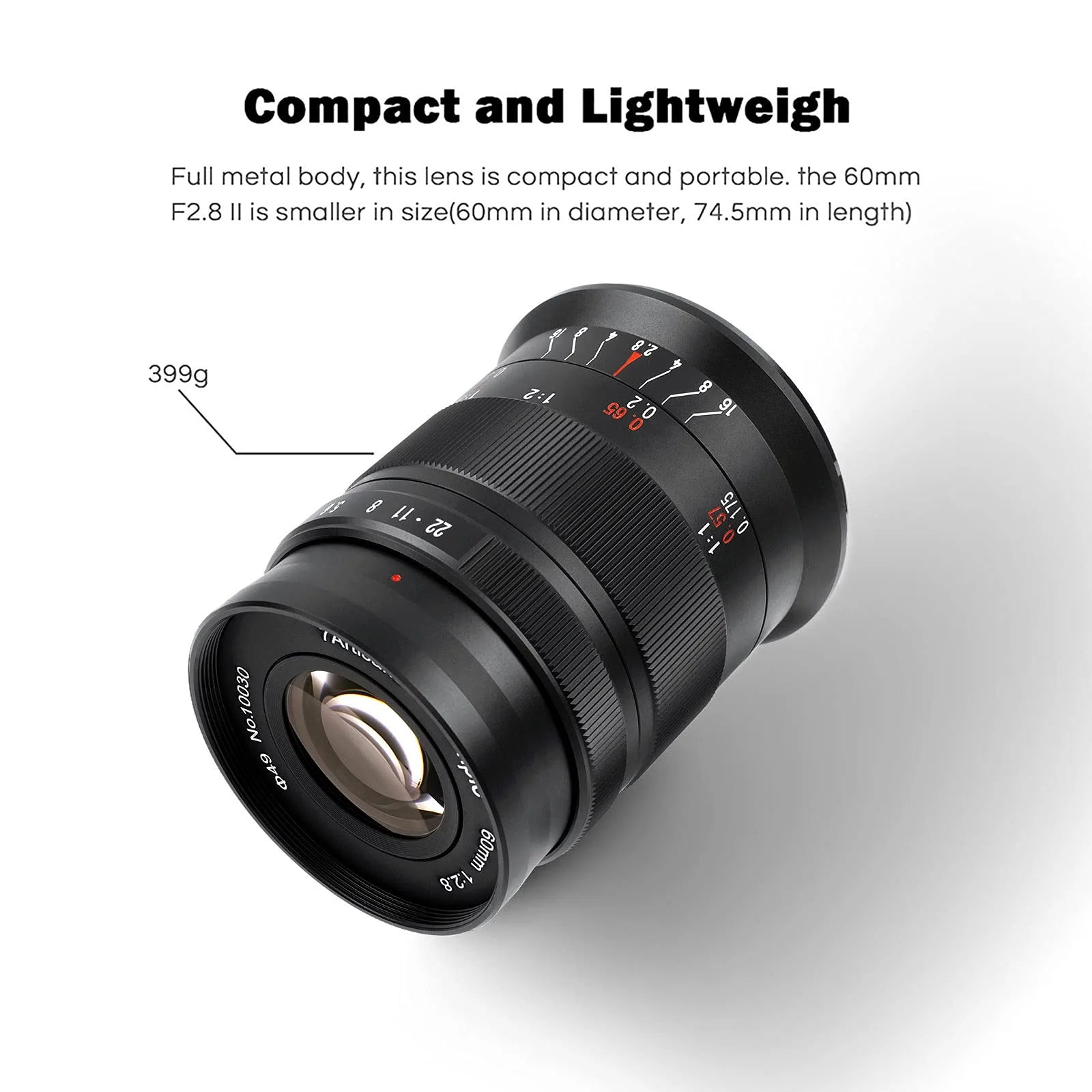 7Artisans 7 Artisans 60Mm F2.8 II MF APS-C Macro Lens for Sony E Nikon Z Fuji XF Canon EF-M Canon RF M4/3 Leica L Mount