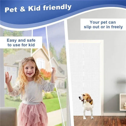 Magnetic Mosquito Net for Window Door Curtain Insect Screen Anti-Mosquito Net Curtains Invisible Mesh Protective Shades Home