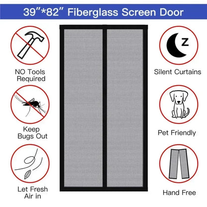 Magnetic Mosquito Net for Window Door Curtain Insect Screen Anti-Mosquito Net Curtains Invisible Mesh Protective Shades Home