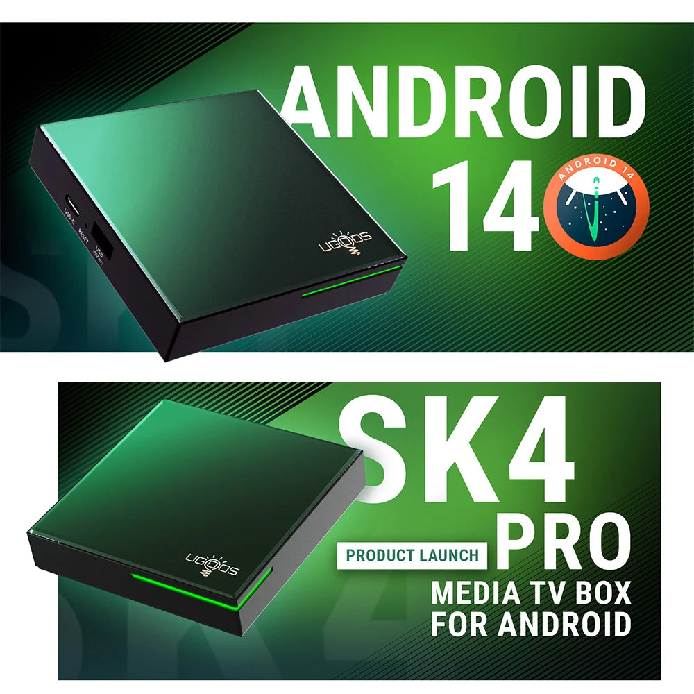 Amlogic S905X5M-K  SK4 Pro Android 14 TV BOX DTS Dolby Vison ATMOS Audio AI-SR SK4 S905X5M-J Android 14.0 Set Top Box